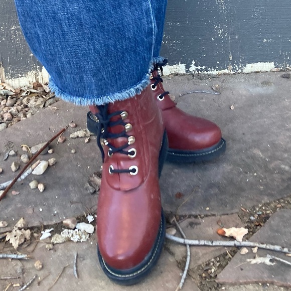 NWOT ILSE JACOBSEN hornbæk Short Rubber Rain Boots Lined Brick Red SZ: 9 (39) - Picture 2 of 15